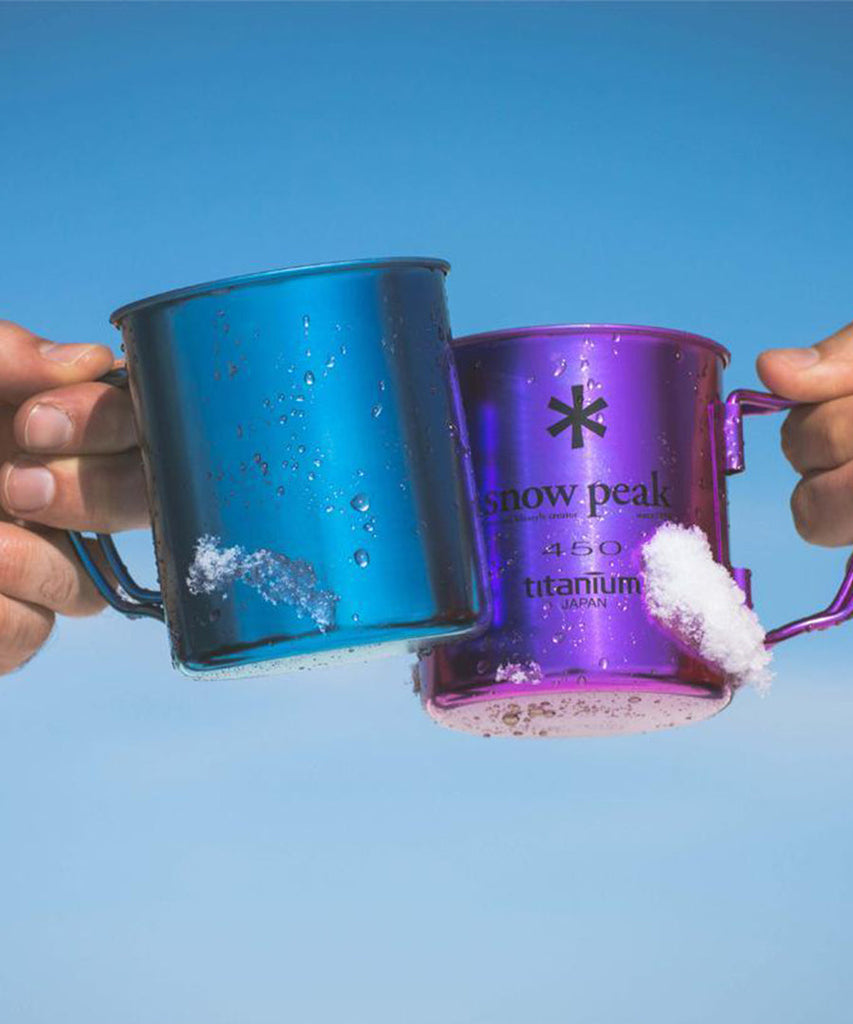 Snow Peak TITANIUM DOUBLE WALL CUP 450 PURPLE Outdoor Pack