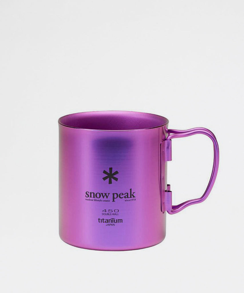 Snow Peak TITANIUM DOUBLE WALL CUP 450 PURPLE Outdoor Pack