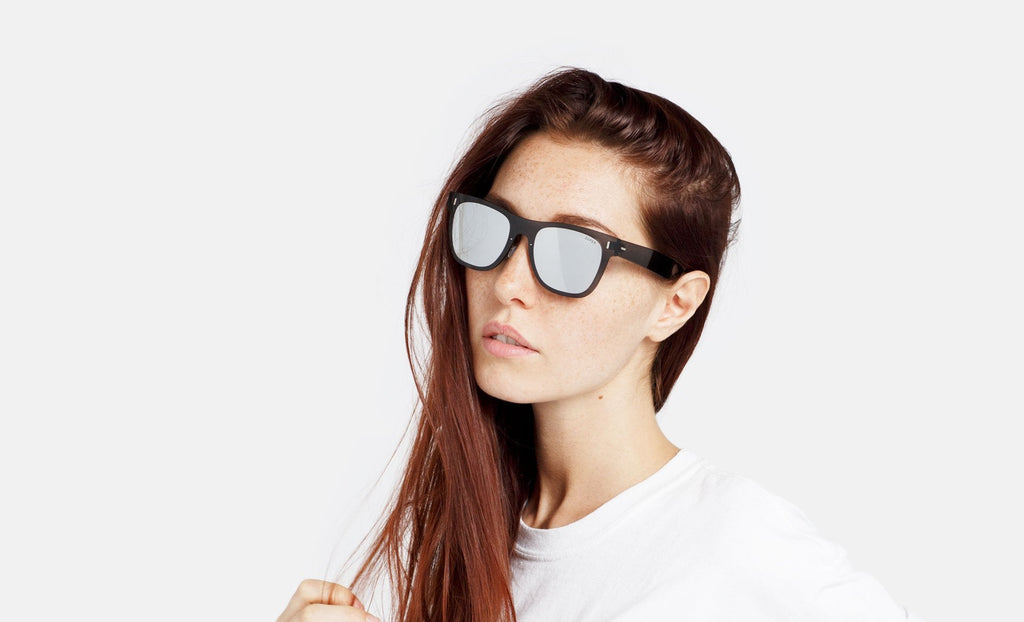 RETROSUPERFUTURE Duo-Lens Classic Silver Black sunglasses