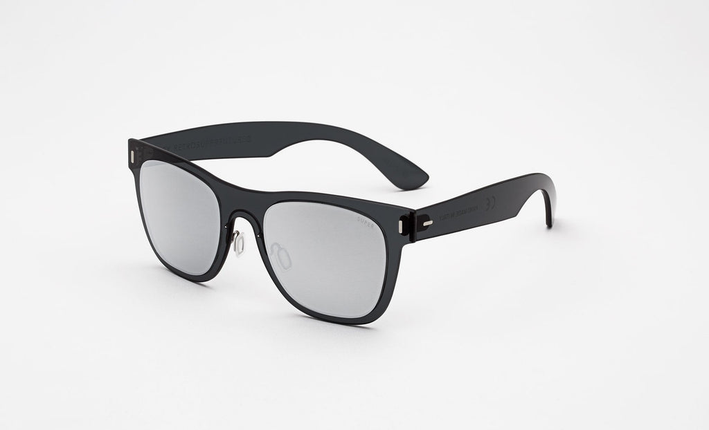 RETROSUPERFUTURE Duo-Lens Classic Silver Black sunglasses