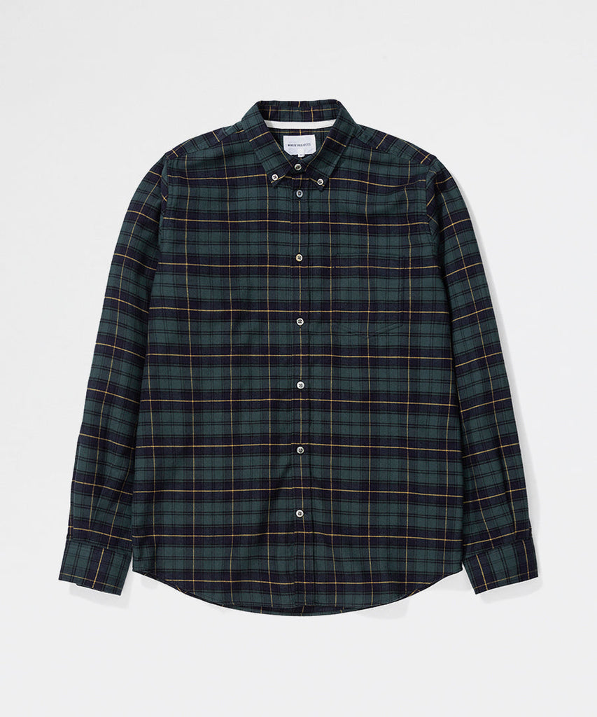 Anton Brushed Flannel Check Black Watch Check-Norse Projects-Packyard DK