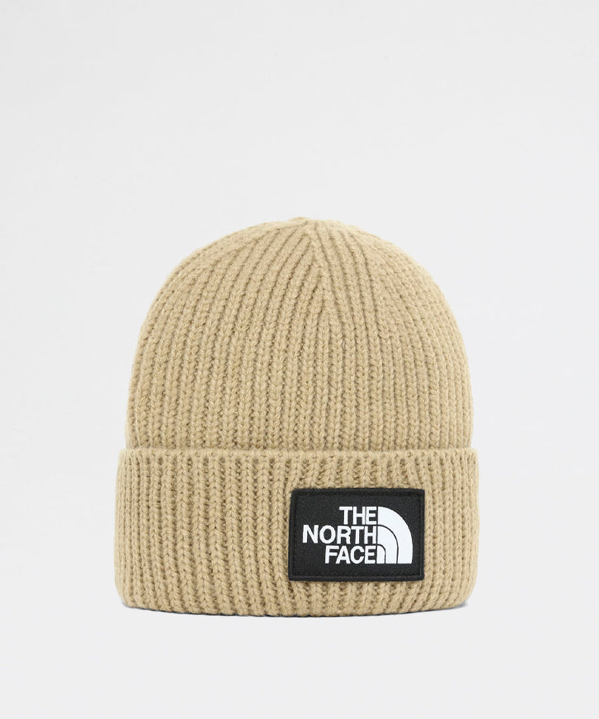 The North Face Tnf Logo Box Cuff Beanie Hawthorne Khaki hats & scarves