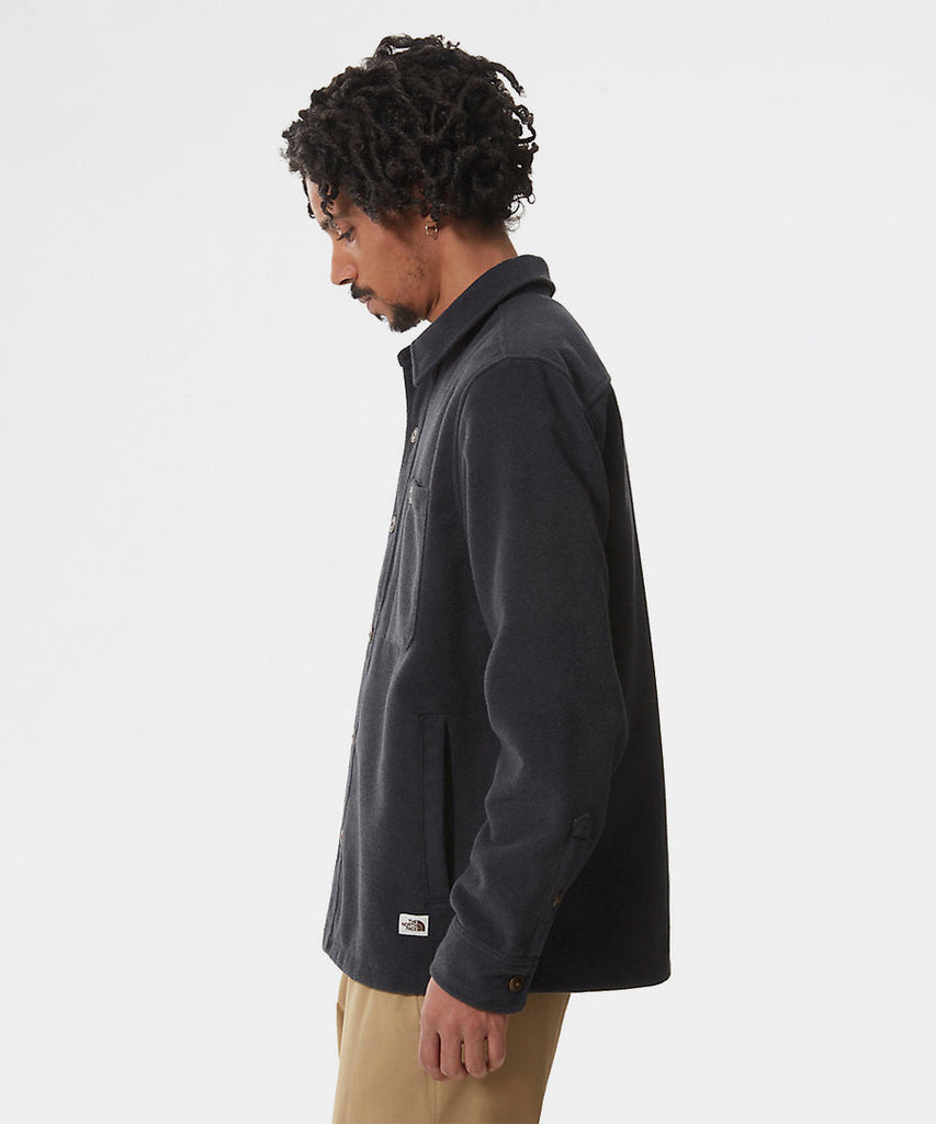 Wool Overshirt Asphalt Grey Burnt Olive Green-The North Face-shirts