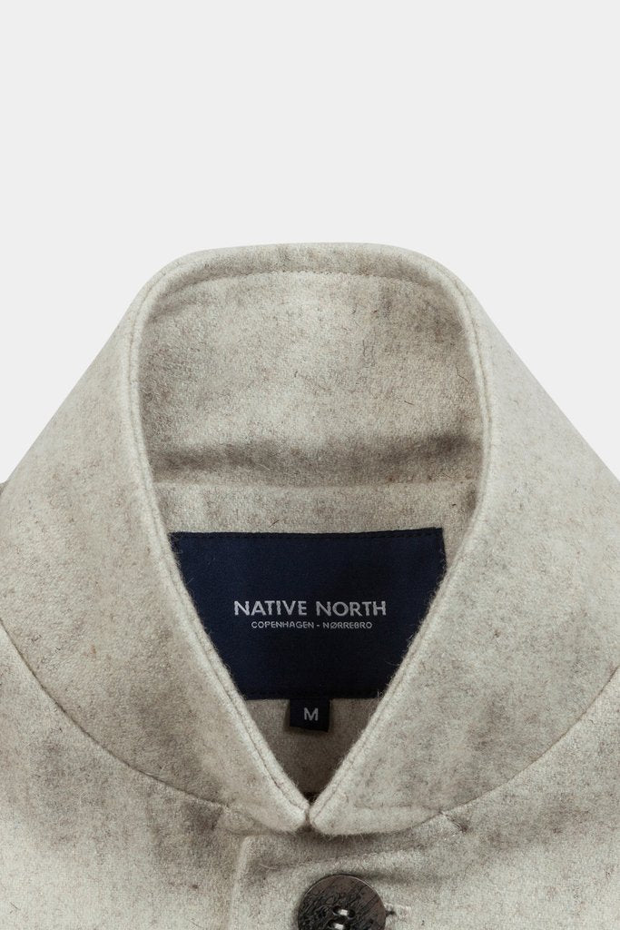 Native North Wool Shirt Jacket Ecru UDSOLGT