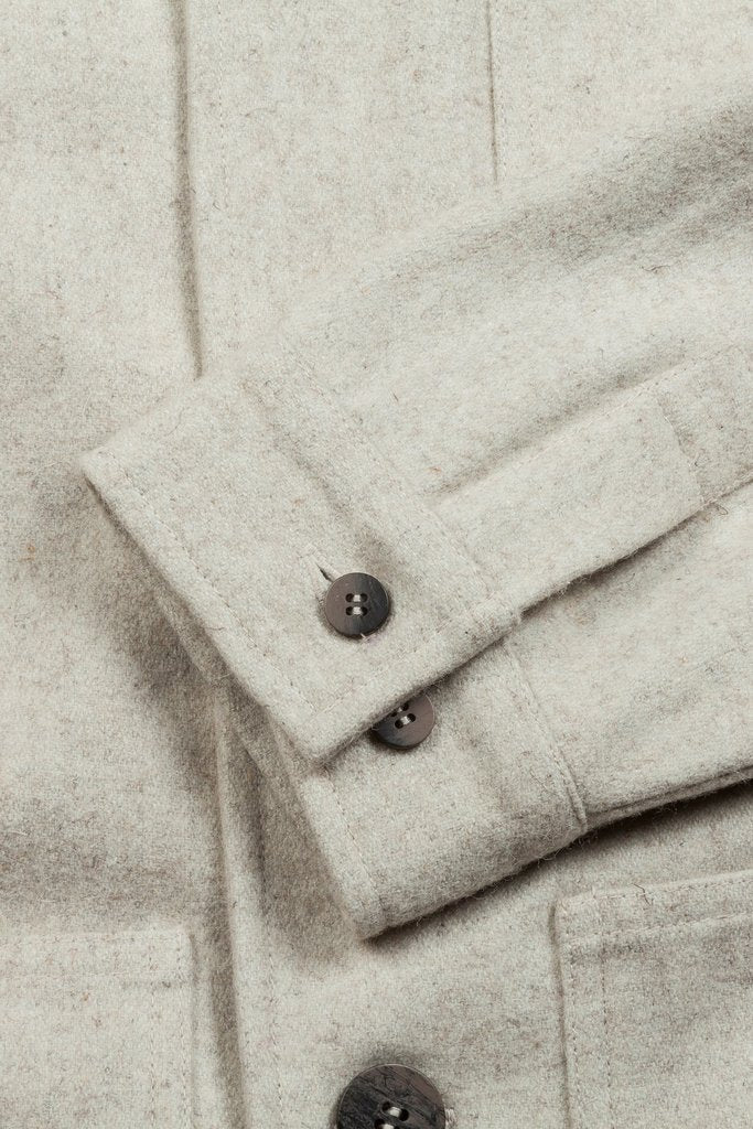 Native North Wool Shirt Jacket Ecru UDSOLGT