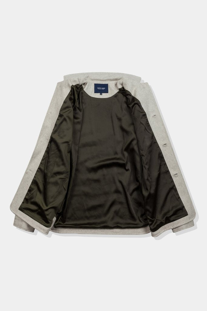 Native North Wool Shirt Jacket Ecru UDSOLGT