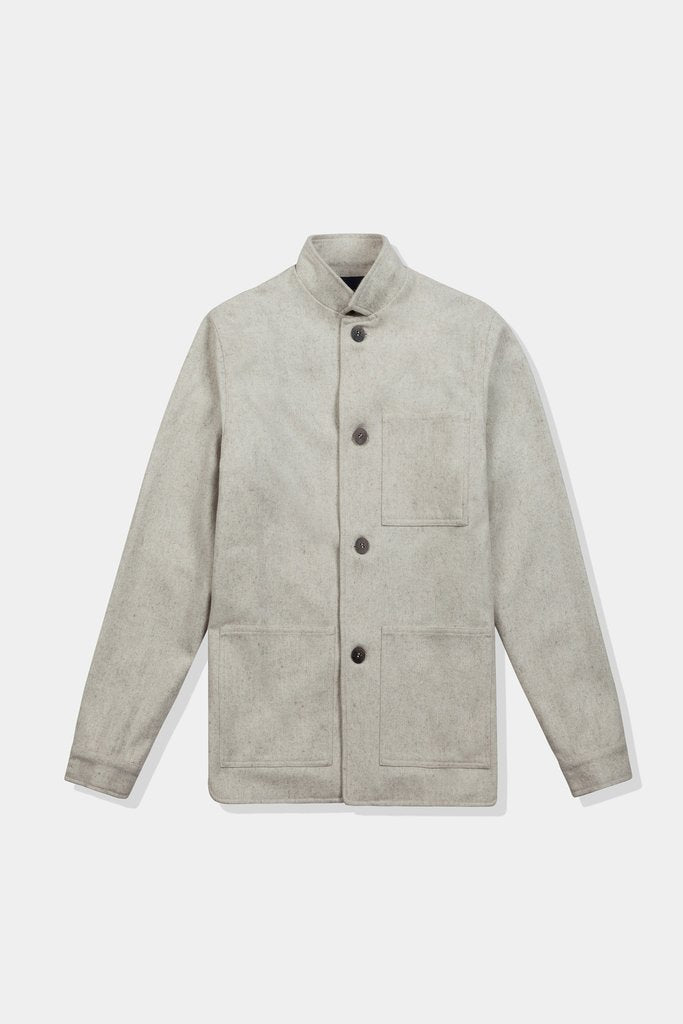 Native North Wool Shirt Jacket Ecru UDSOLGT