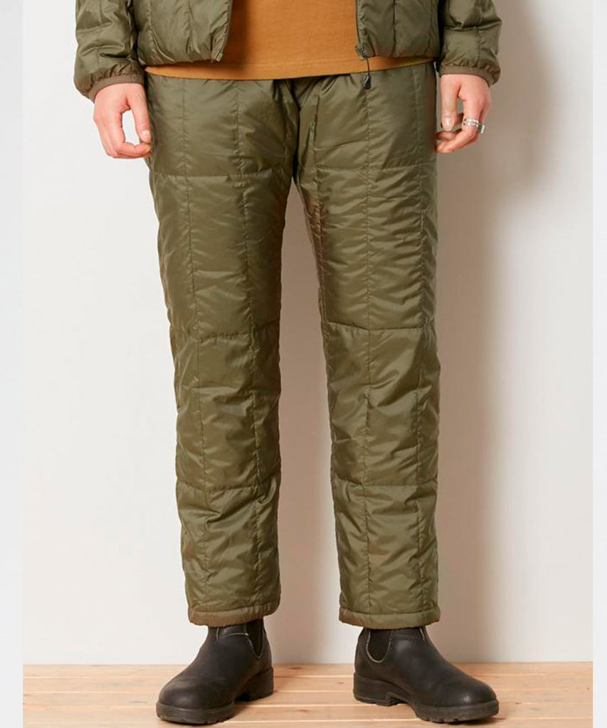 Snow Peak Recycled Middle Down Pants Olive trousers