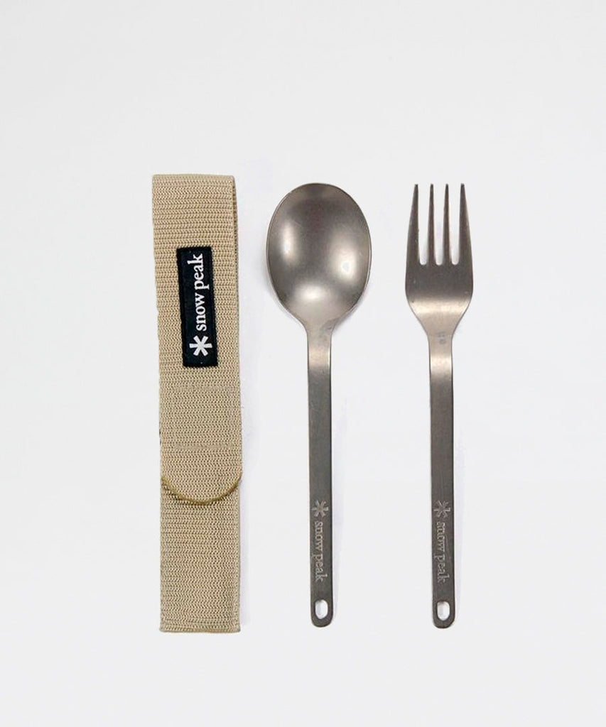 Snow Peak Titanium Fork and Spoon Set Outdoor Gear