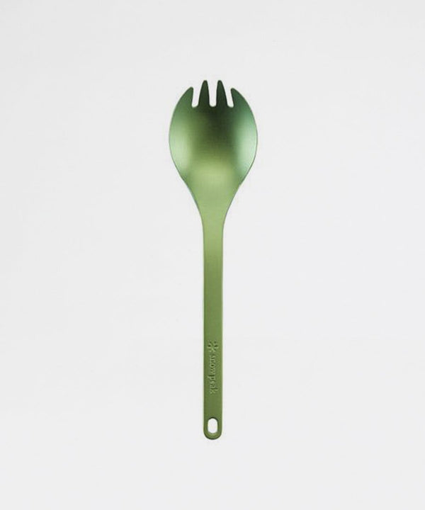 Snow Peak Titanium Spork Green Outdoor Pack