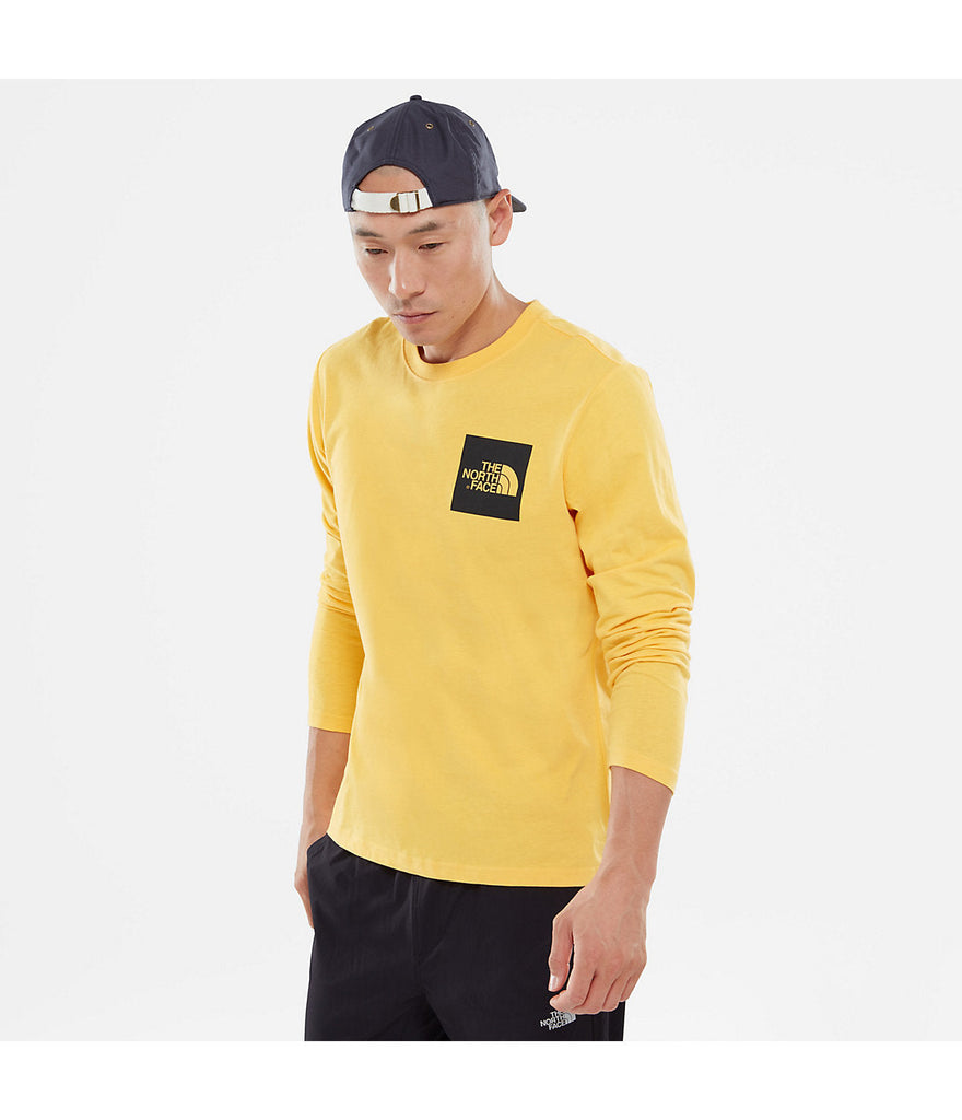 The North Face M LS Fine Tee Yellow UDSOLGT