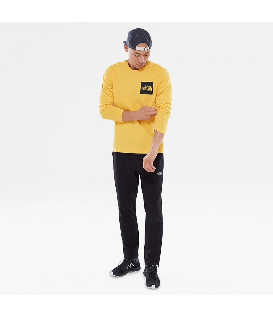 The North Face M LS Fine Tee Yellow UDSOLGT