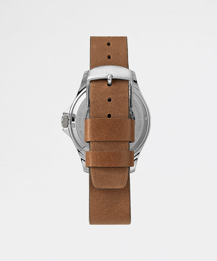 Navi XL Automatic 41mm Leather Brown Strap-Timex Archive-watches