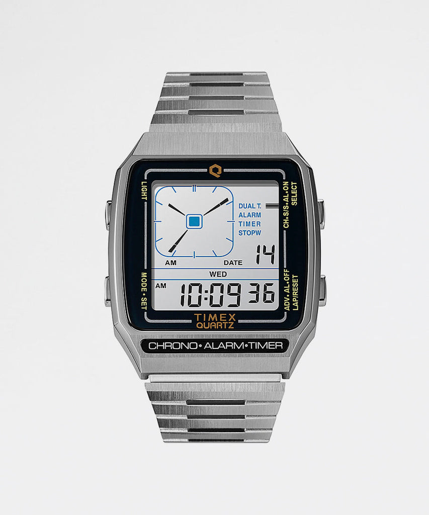 Q LCA Reissue Silver-tone Stainless Steel Bracelet Watch-Timex Archive-watches