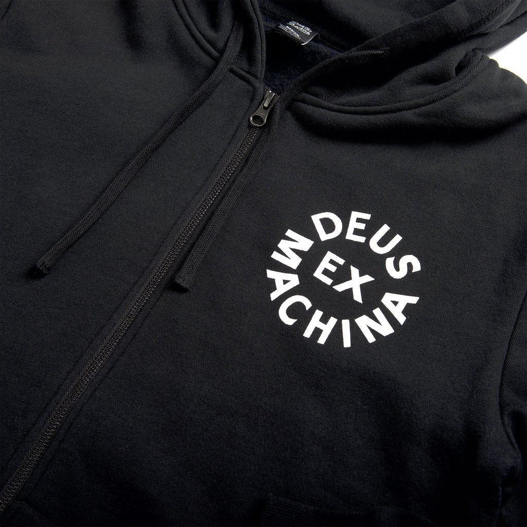 Deus Ex Machina Circle Logo Hoodie - Black UDSOLGT