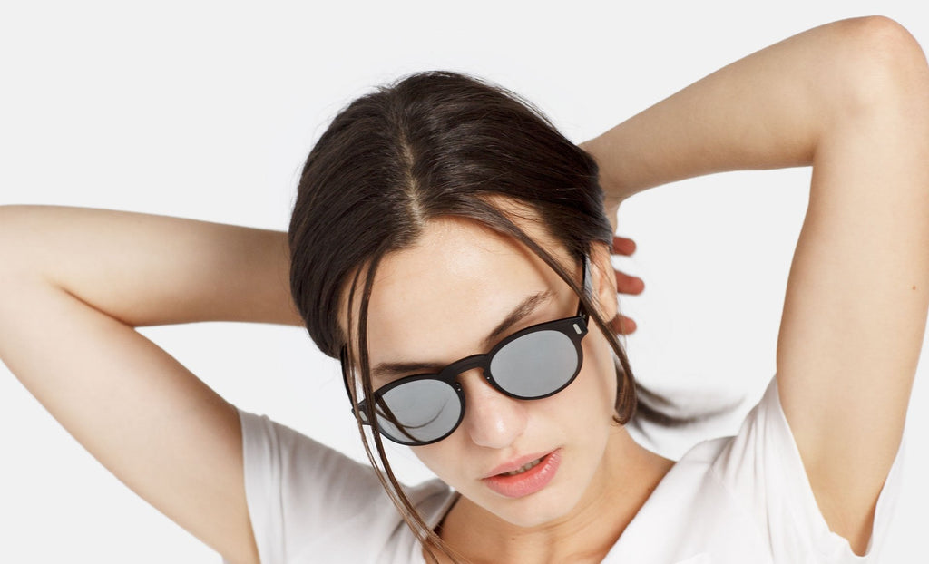 RETROSUPERFUTURE Duo-Lens Paloma Silver Black - 52 sunglasses