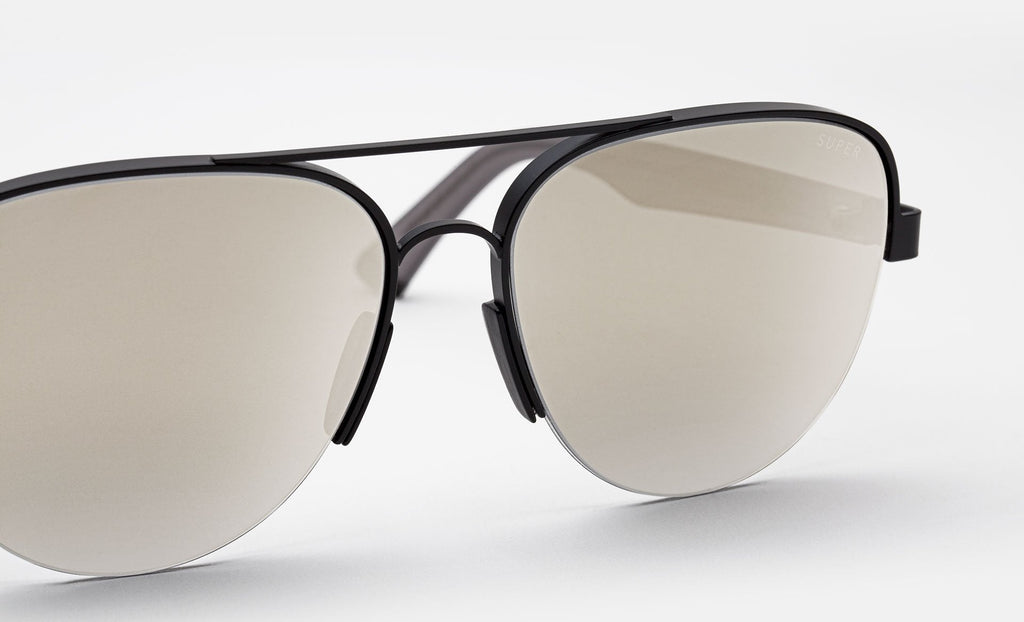 RETROSUPERFUTURE Air Black & Silver 61 sunglasses