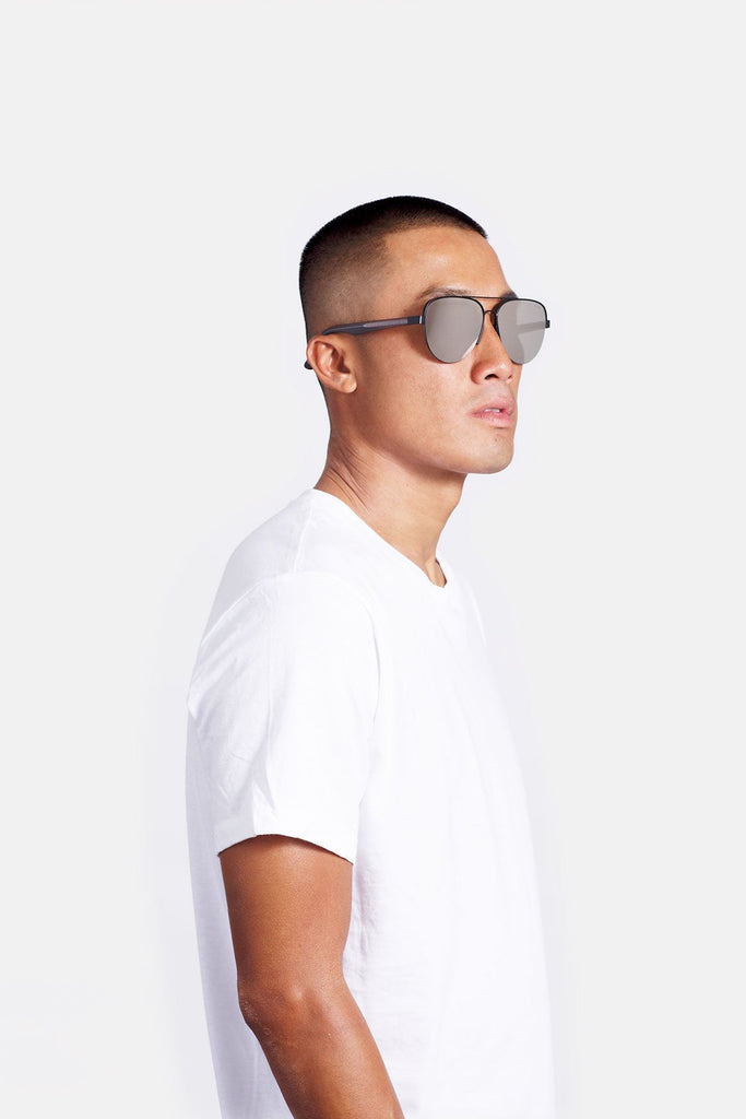 RETROSUPERFUTURE Air Black & Silver 61 sunglasses