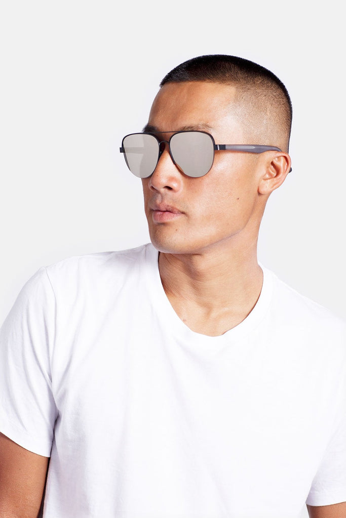 RETROSUPERFUTURE Air Black & Silver 61 sunglasses