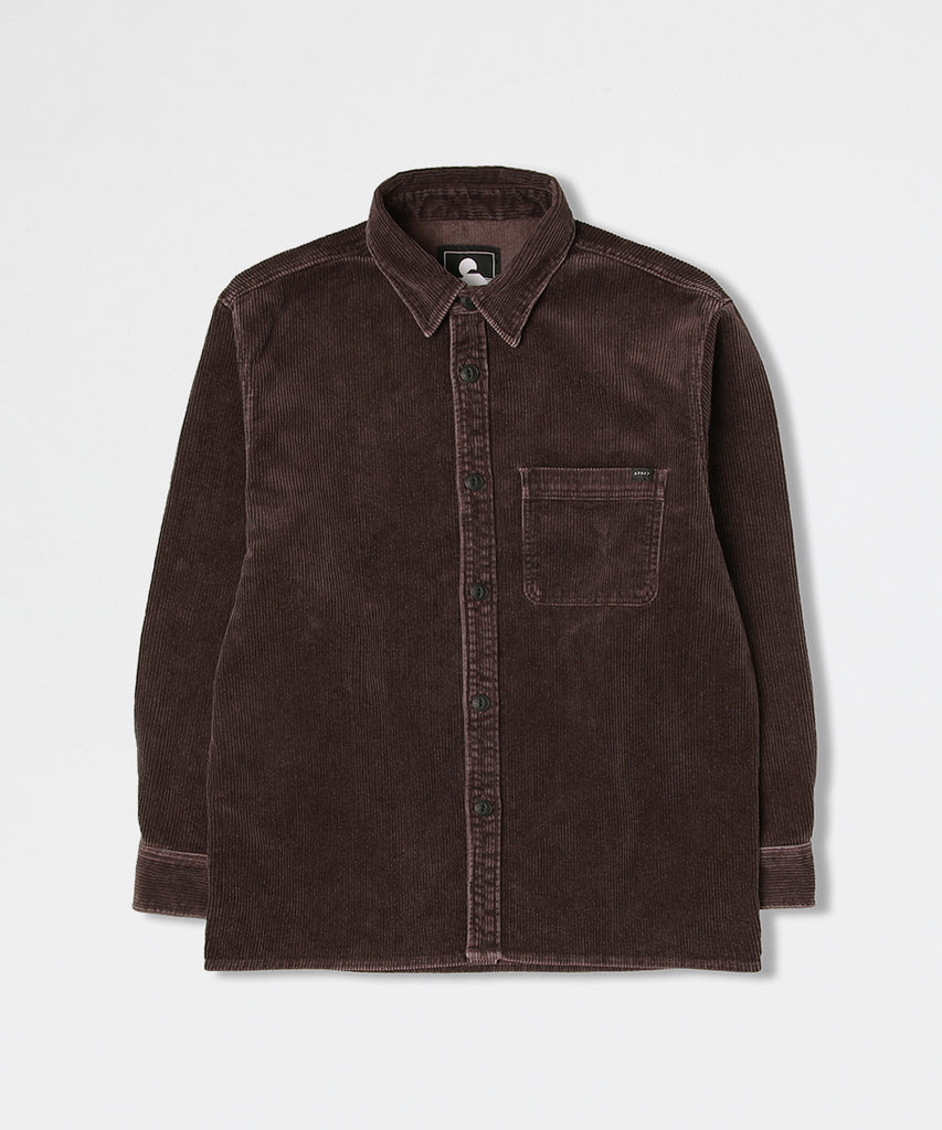 Ander Shirt - Corduroy 8 Ribs Raisin stone washed 100% Cotton Faded 370g Raisin Stone-Edwin-Packyard DK