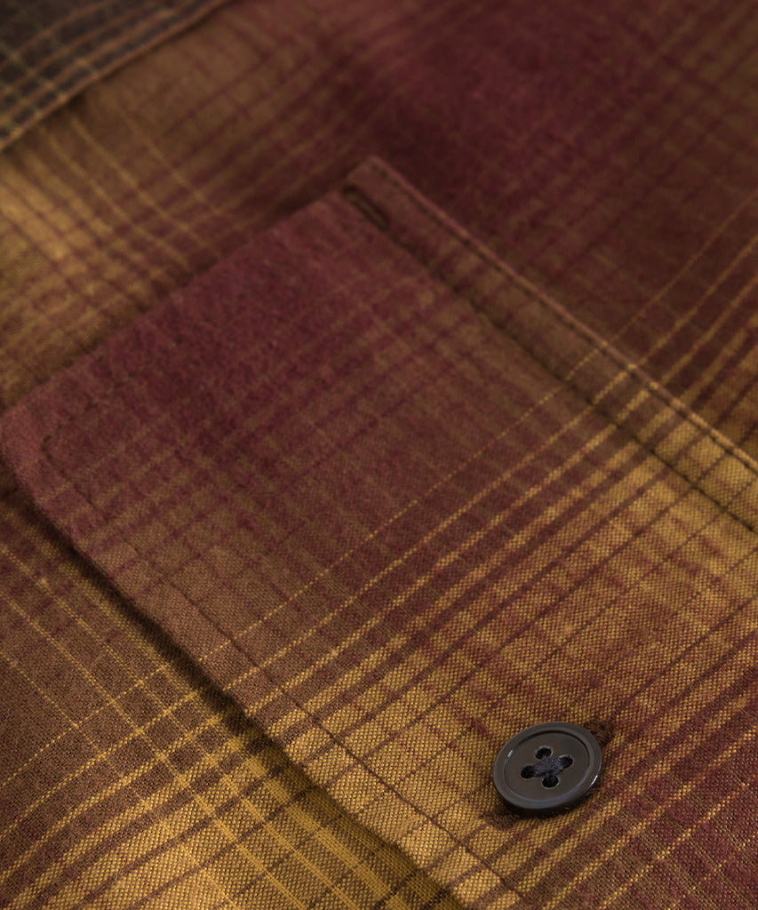 Avenir Gradient Flannel Shirt Brown Check-Wood Wood-Packyard DK