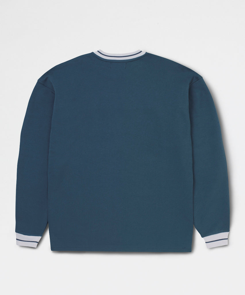 Blocked Logo Sweatshirt Blue Wing Teal White-sweatshirts-Karhu