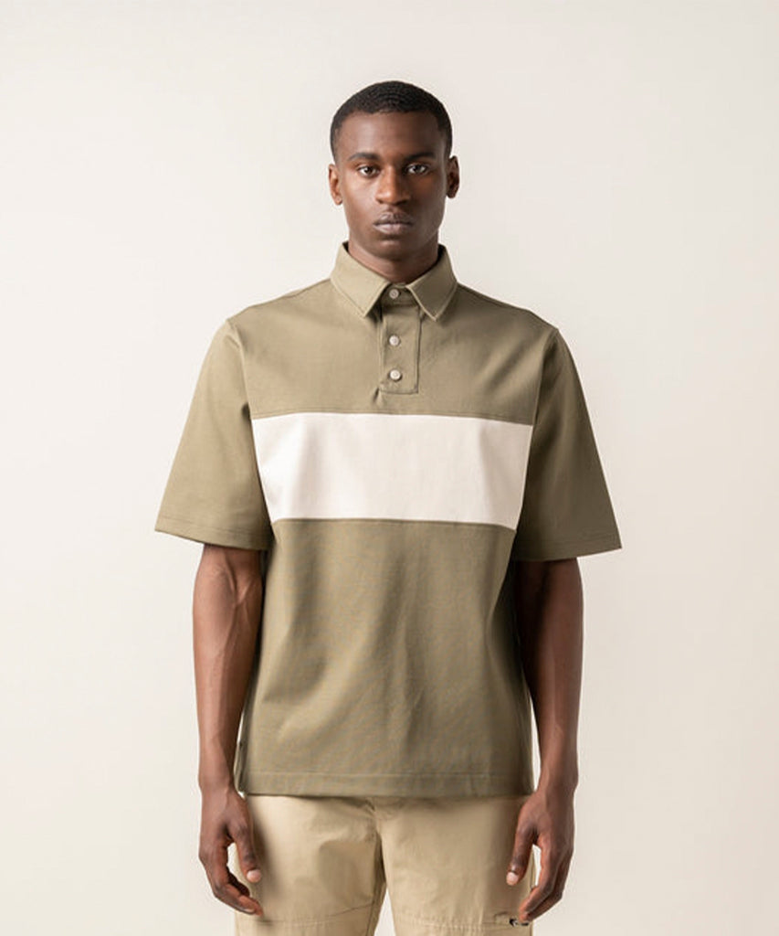 Dean Rugby Polo Olive Ecru-Kestin-Packyard DK