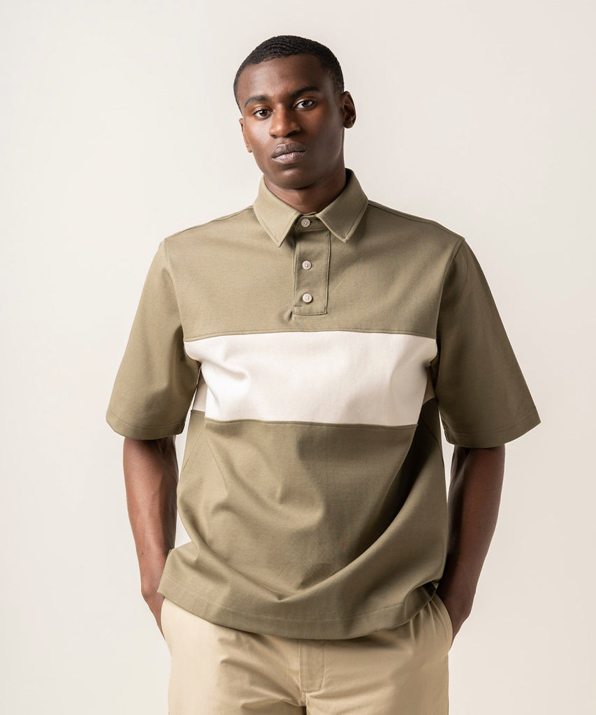 Dean Rugby Polo Olive Ecru-Kestin-Packyard DK