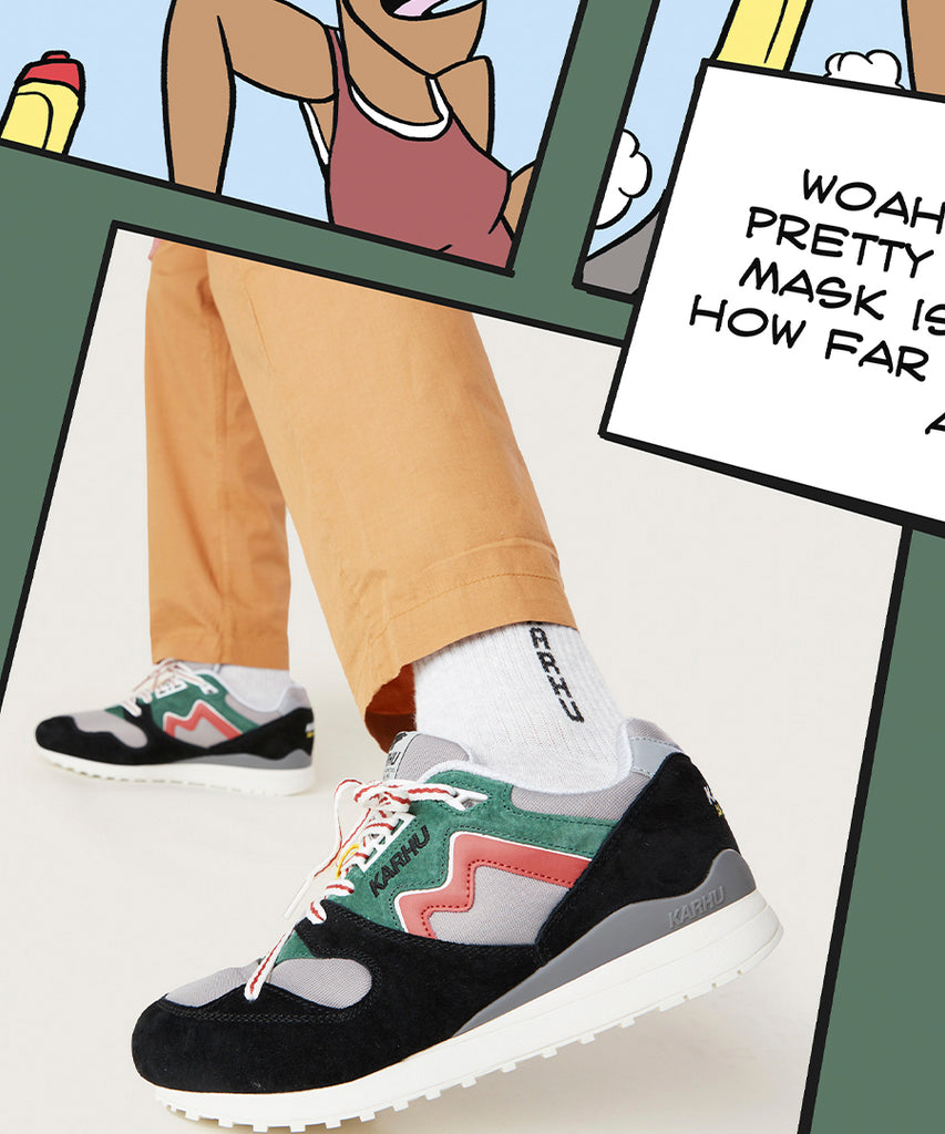 Synchron Classic Jet Black Hot Sauce-sneakers-Karhu