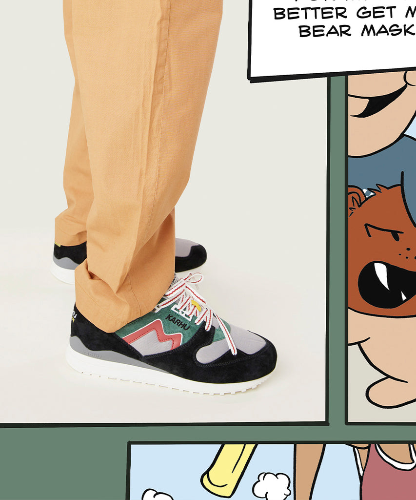 Synchron Classic Jet Black Hot Sauce-sneakers-Karhu