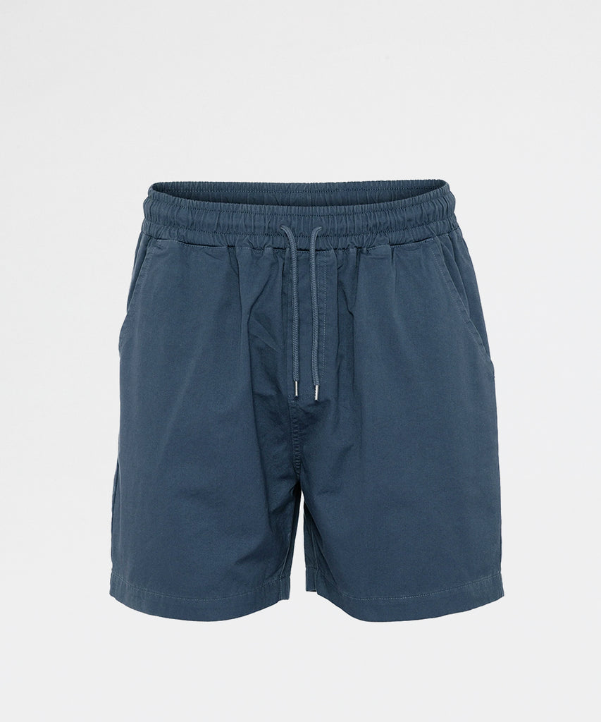Organic Twill Shorts Petrol Blue-Colorful Standard-Packyard DK
