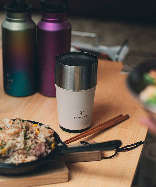 py-Vacume Beer Tumbler 16oz Sand-Snow Peak
