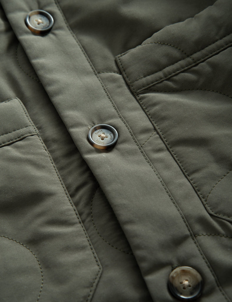 Shear Quilted Overshirt - Army-Forét-PYDK
